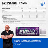 Evogen EVP AQ etiqueta con ingredientes visibles — transparencia de formulación