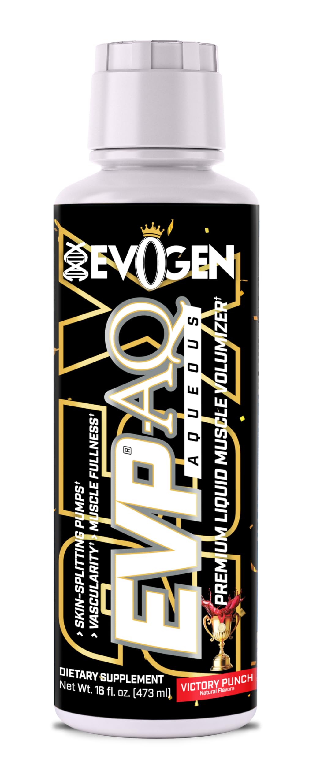 Evogen EVP AQ frente del envase mostrando diseño y beneficio de hidratación