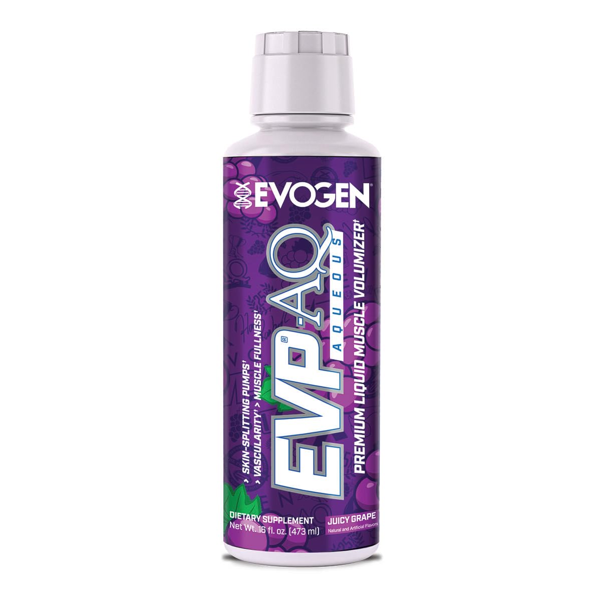 Evogen EVP AQ frente del envase mostrando diseño y tamaño — beneficio visual