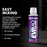 Evogen EVP AQ servido antes de un entrenamiento — mejora del bombeo