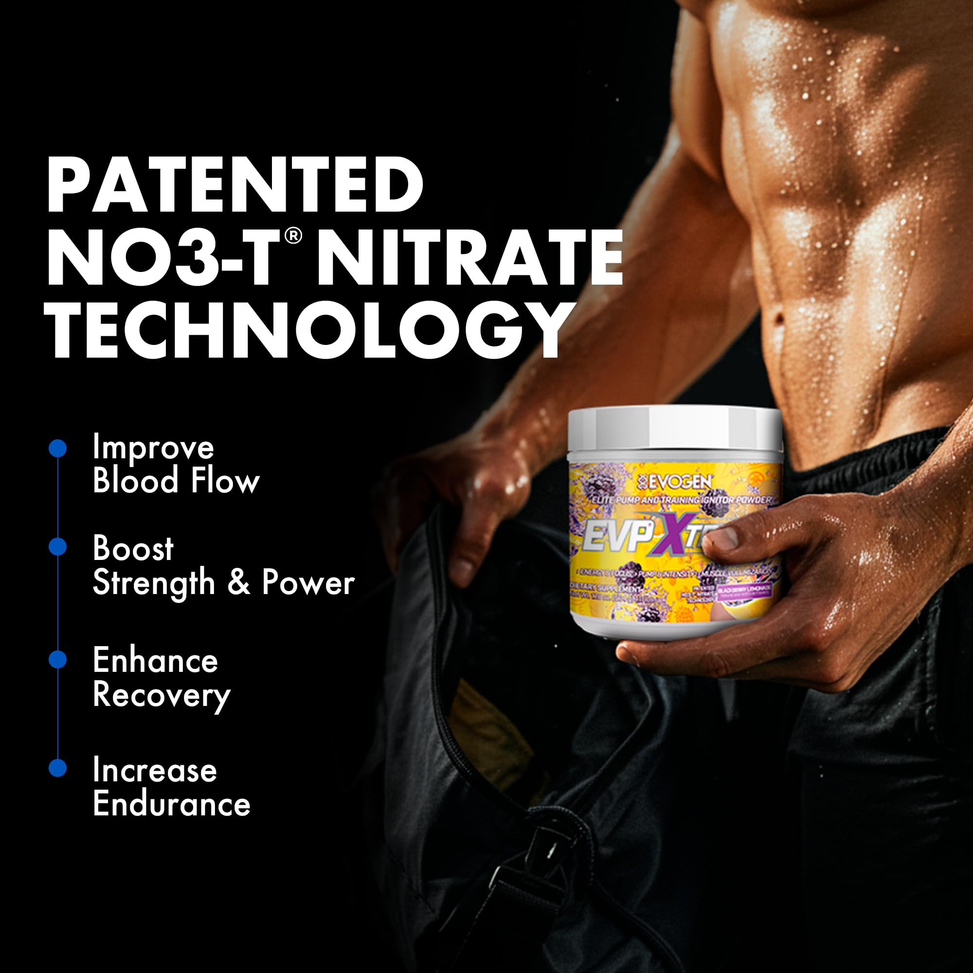 Evogen EVP preparado en vaso BlackBerry Lemonade listo para entrenar