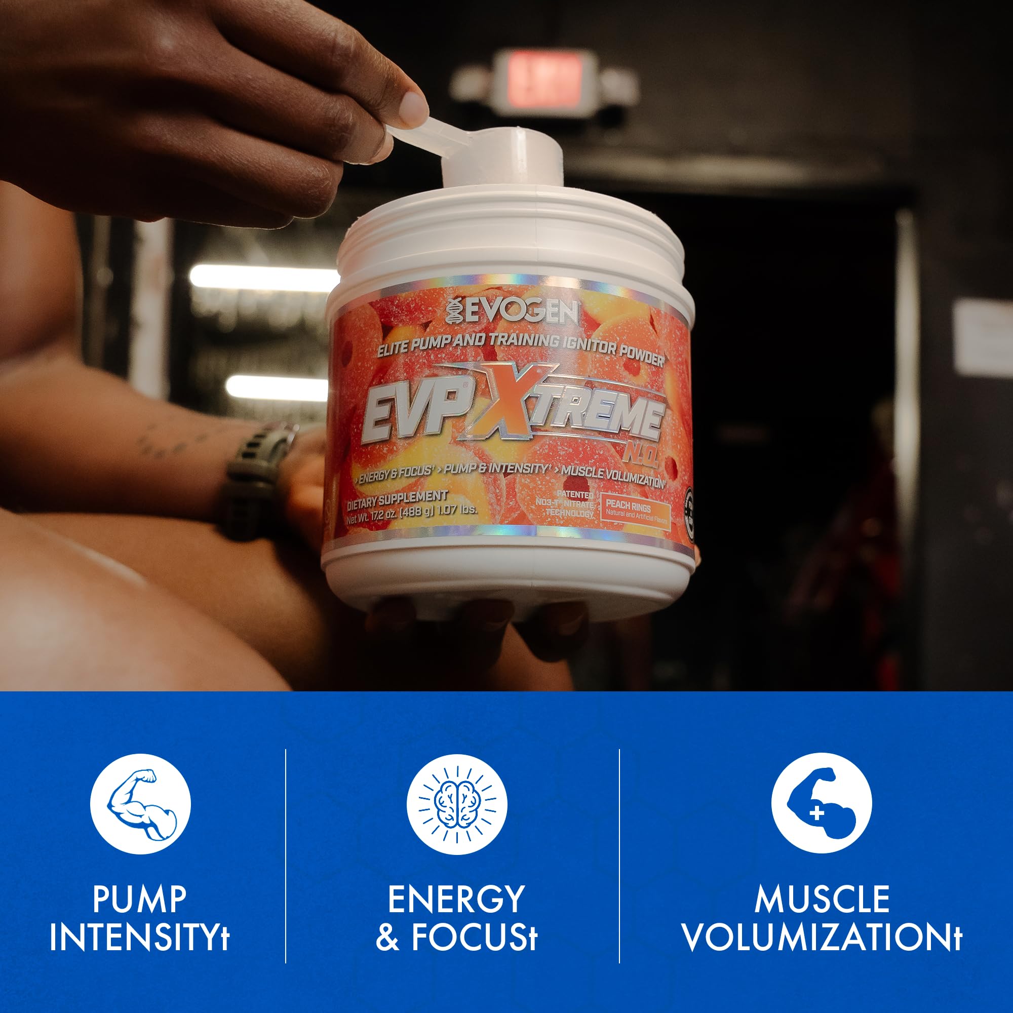 Evogen EVP Xtreme NO en vaso mezclado listo para beber, brinda energía previa al entrenamiento