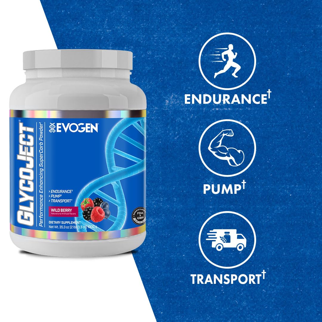 Evogen GlycoJect en vaso de batido durante entreno, aporta energía sostenida