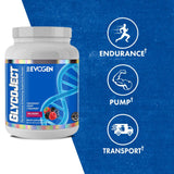Evogen GlycoJect en vaso de batido durante entreno, aporta energía sostenida