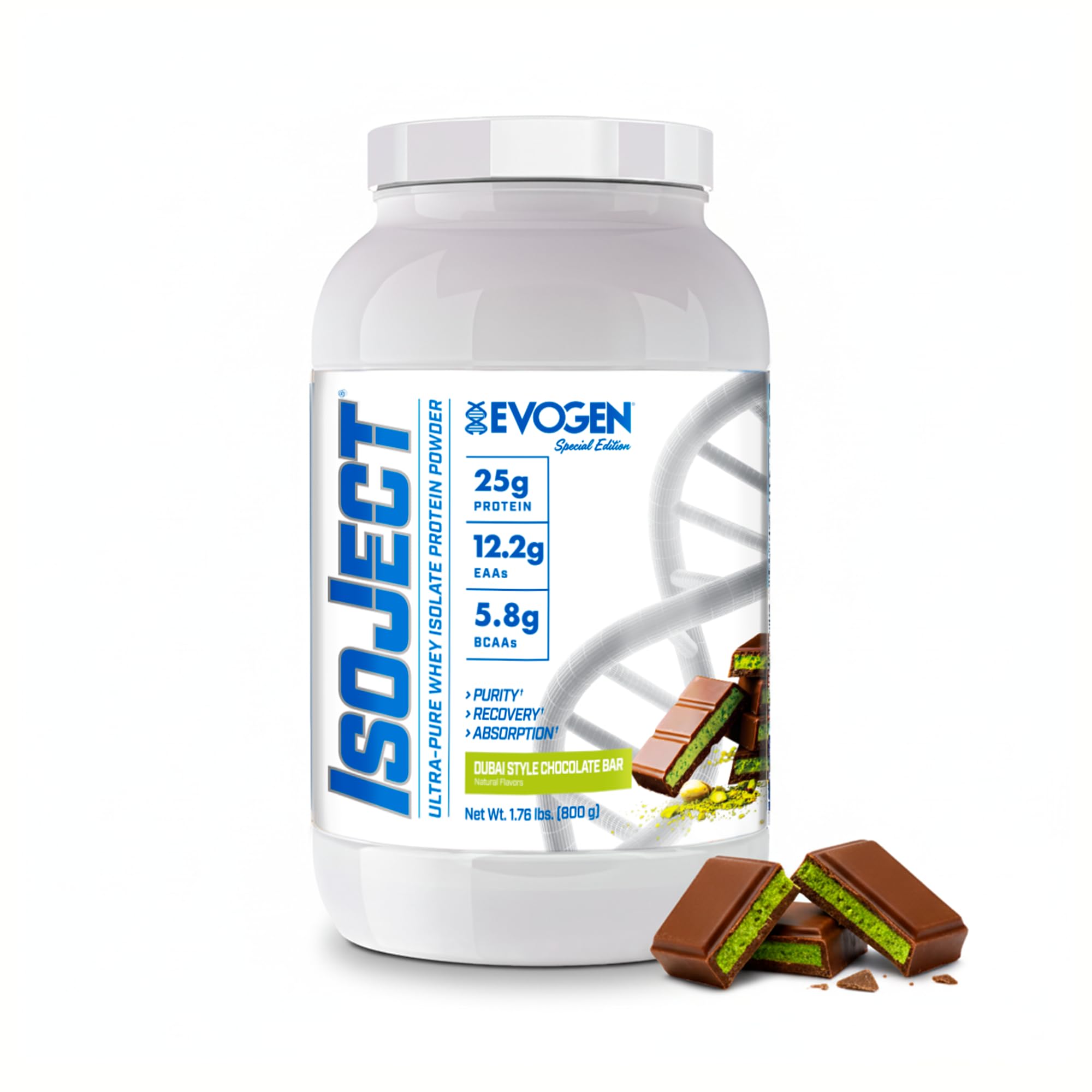 Evogen Isoject frente del envase que muestra diseño y pureza del producto