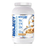 Evogen Isoject frente del envase mostrando marca y sabor Cinnamon Crunch, alto rendimiento