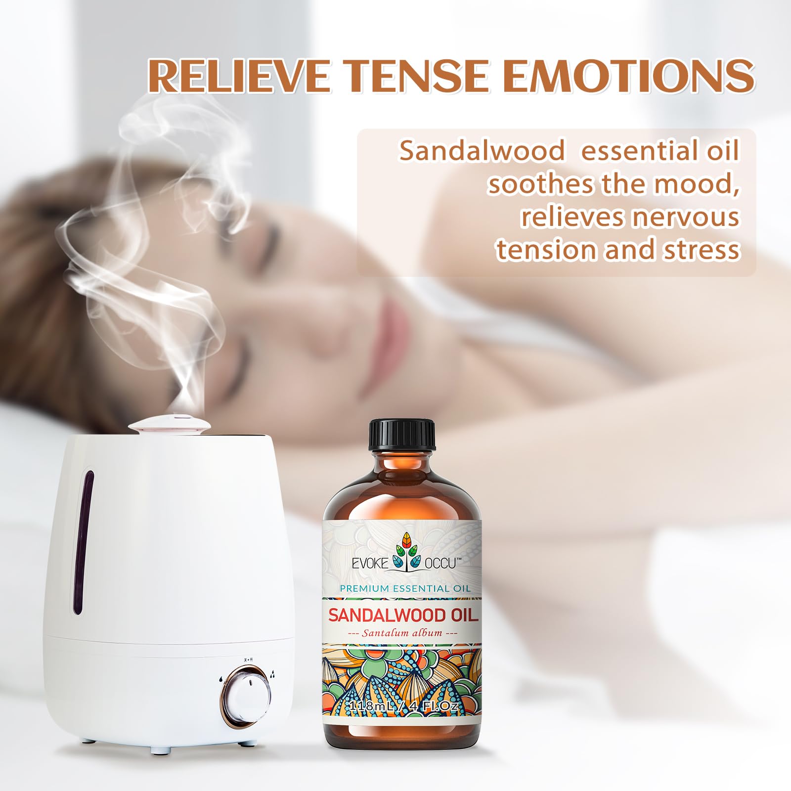 EVOKE OCCU aceite en difusor creando ambiente relajante