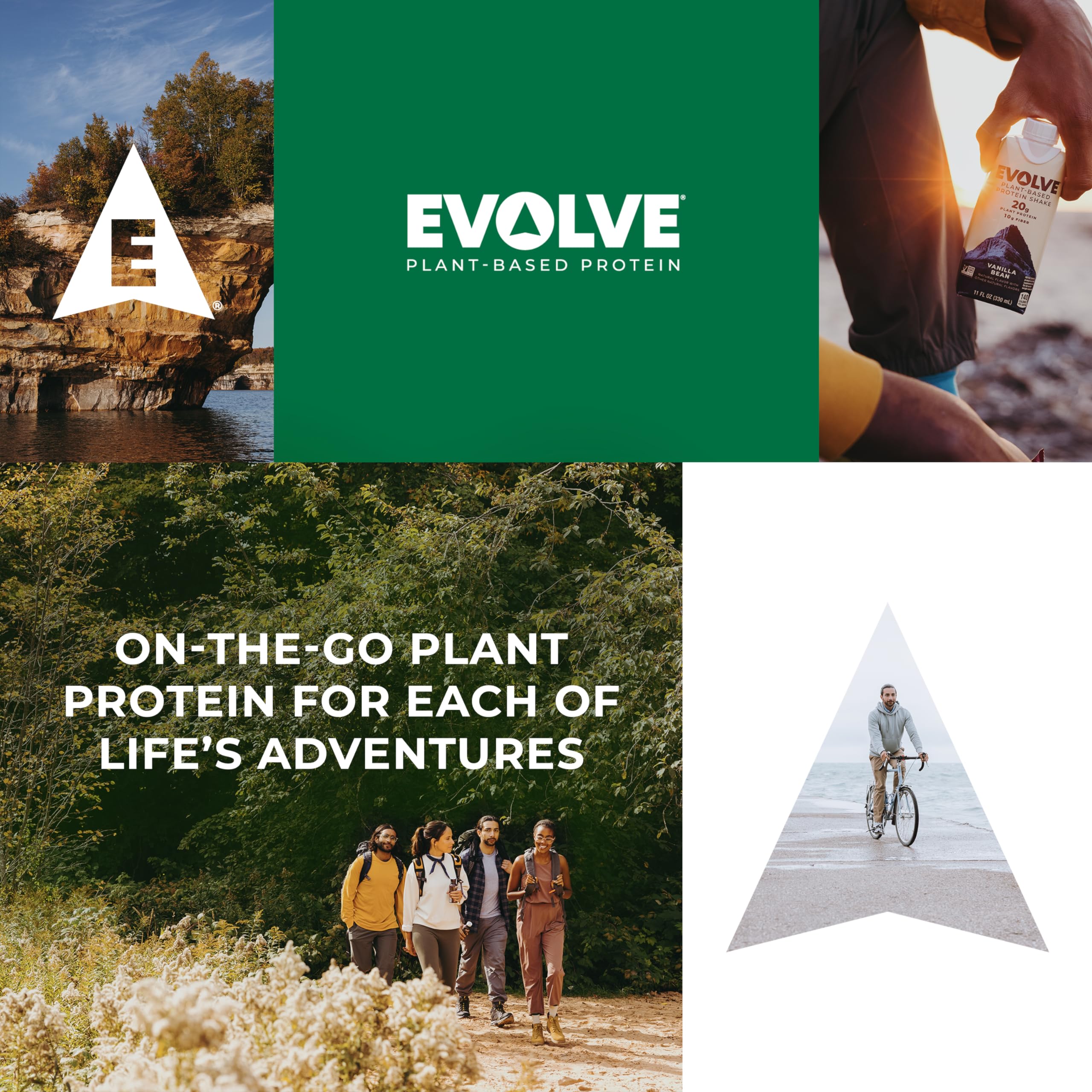 Evolve batido en mano durante ejercicio, práctico y nutritivo para consumo en movimiento