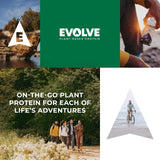 Evolve batido en mano durante ejercicio, práctico y nutritivo para consumo en movimiento