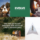 Evolve botella al lado de objeto común para comparar tamaño y porción