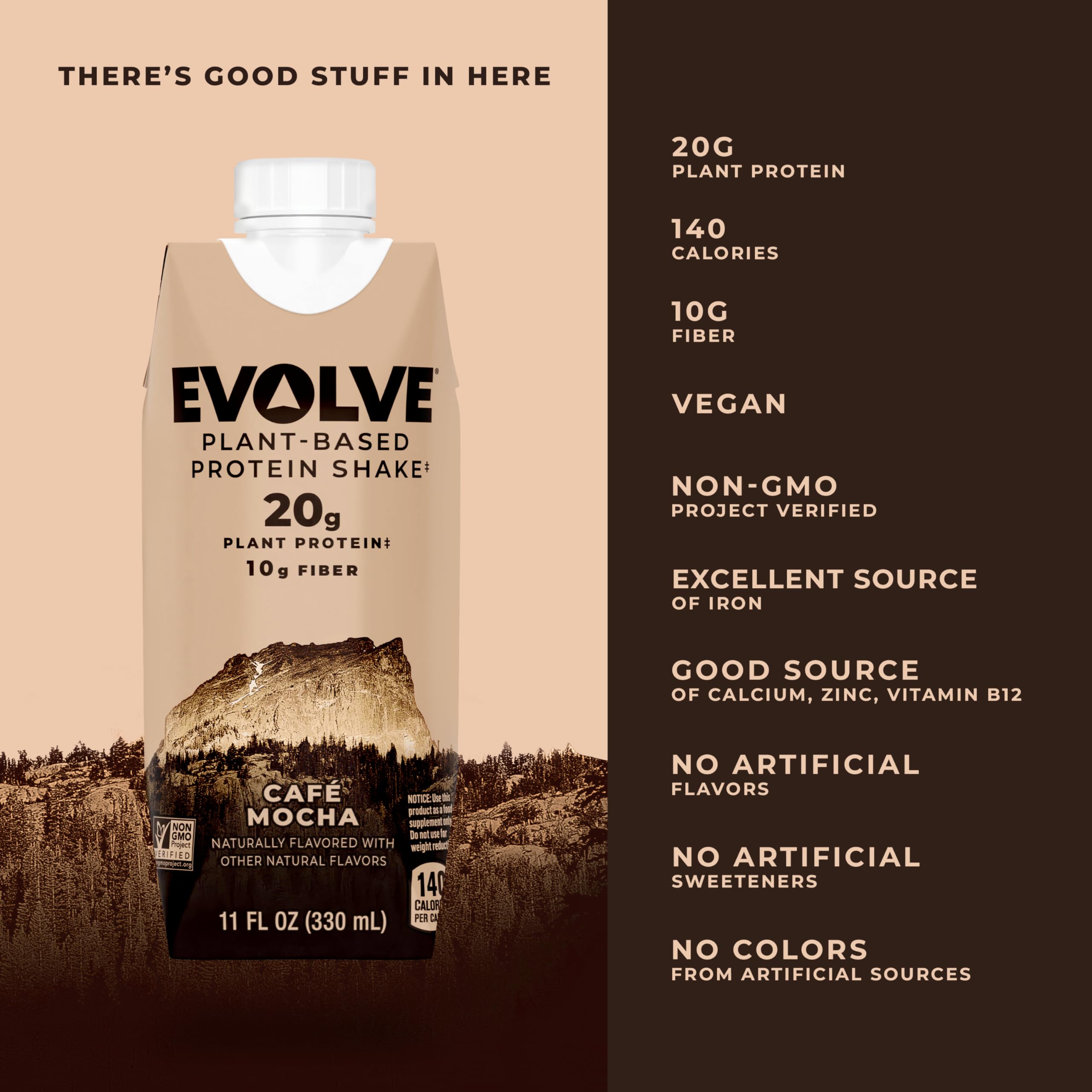 Evolve primer plano de textura y espuma que resalta cremosidad vegetal