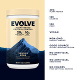Textura del polvo Evolve Ideal Vanilla en primer plano, fácil de mezclar