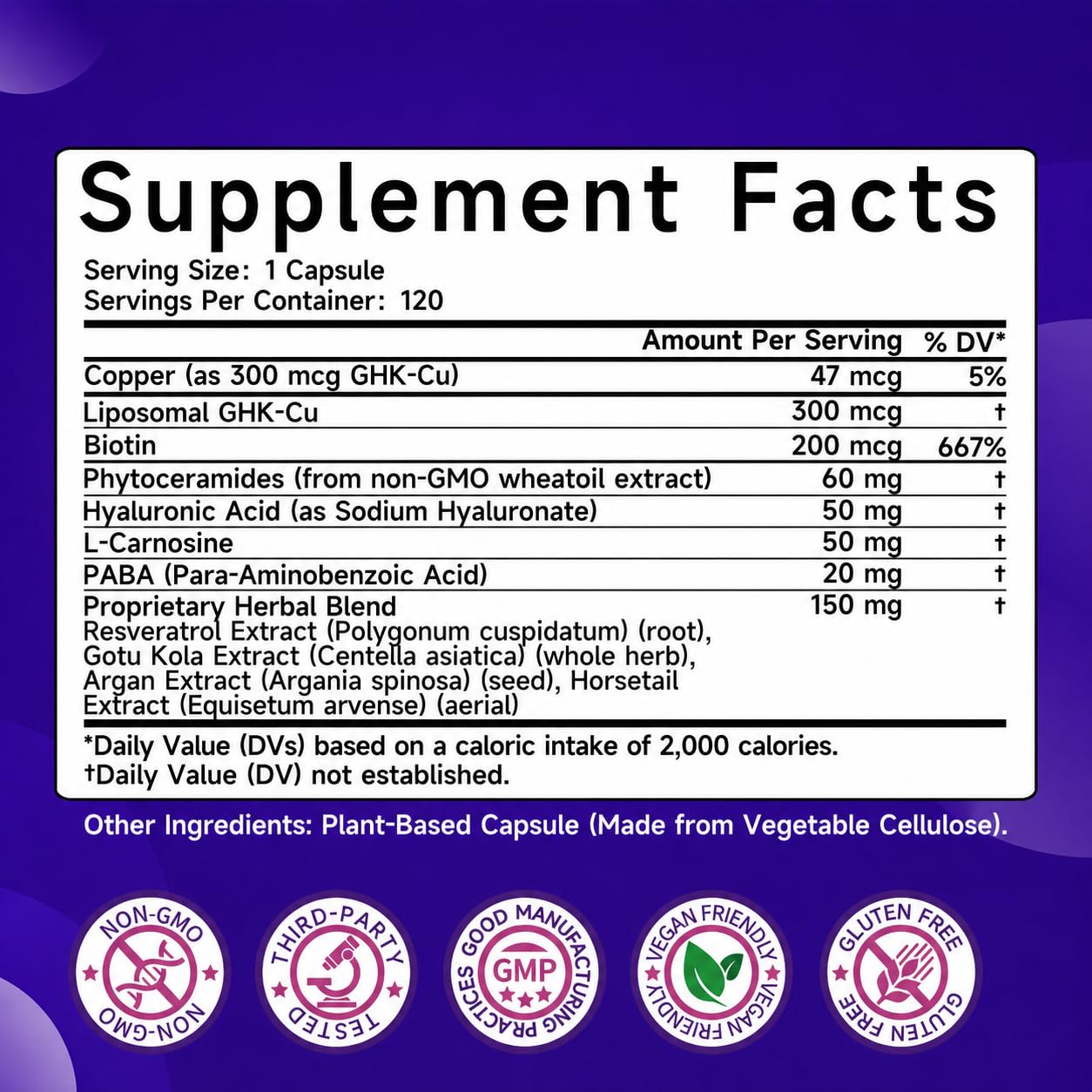 Ewecxine etiqueta con lista de ingredientes y certificaciones claras