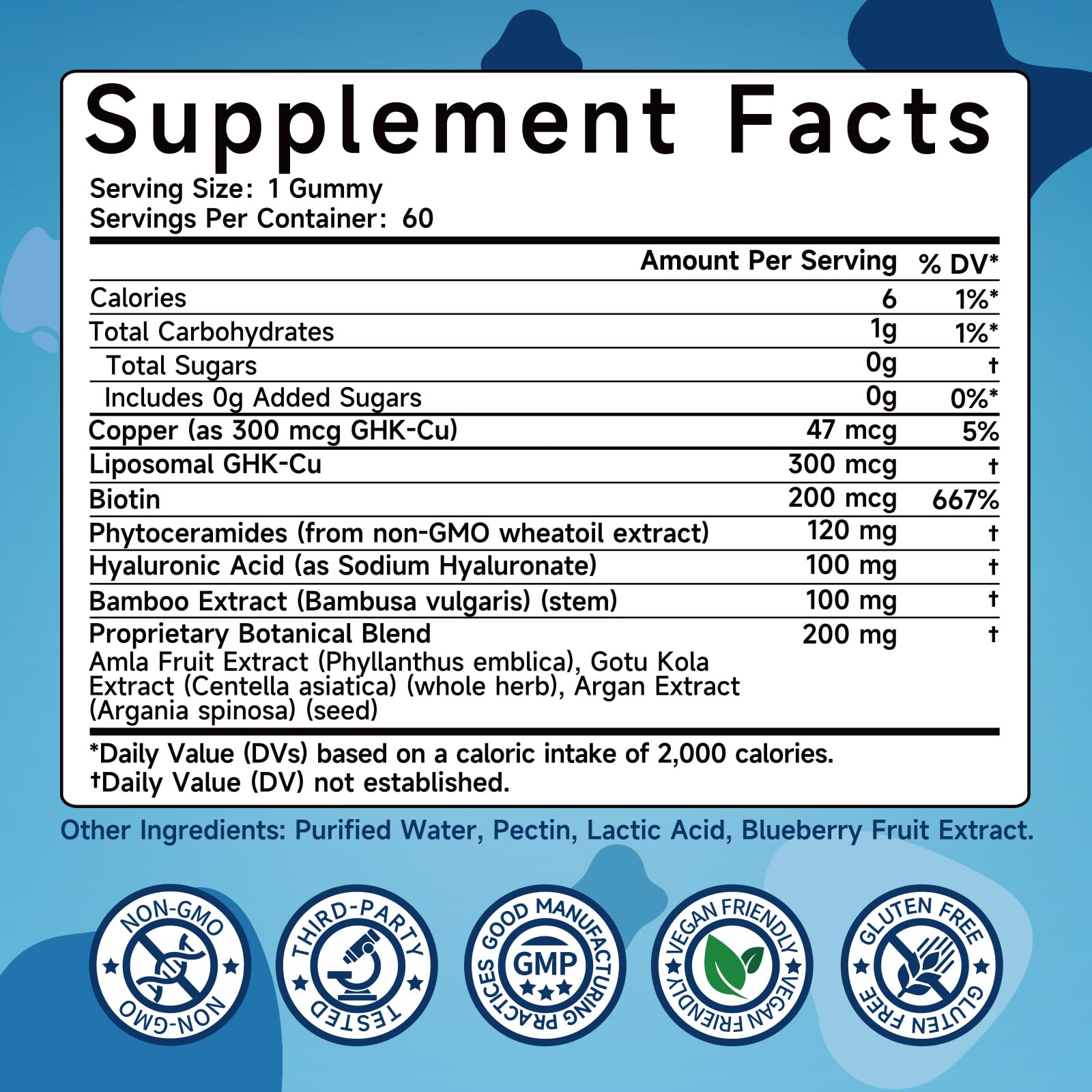 Ewecxine etiqueta nutricional legible que indica 300 mcg por porción
