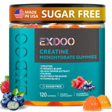 exdoo frasco frontal mostrando 120 gomitas y diseño claro, facilidad de uso