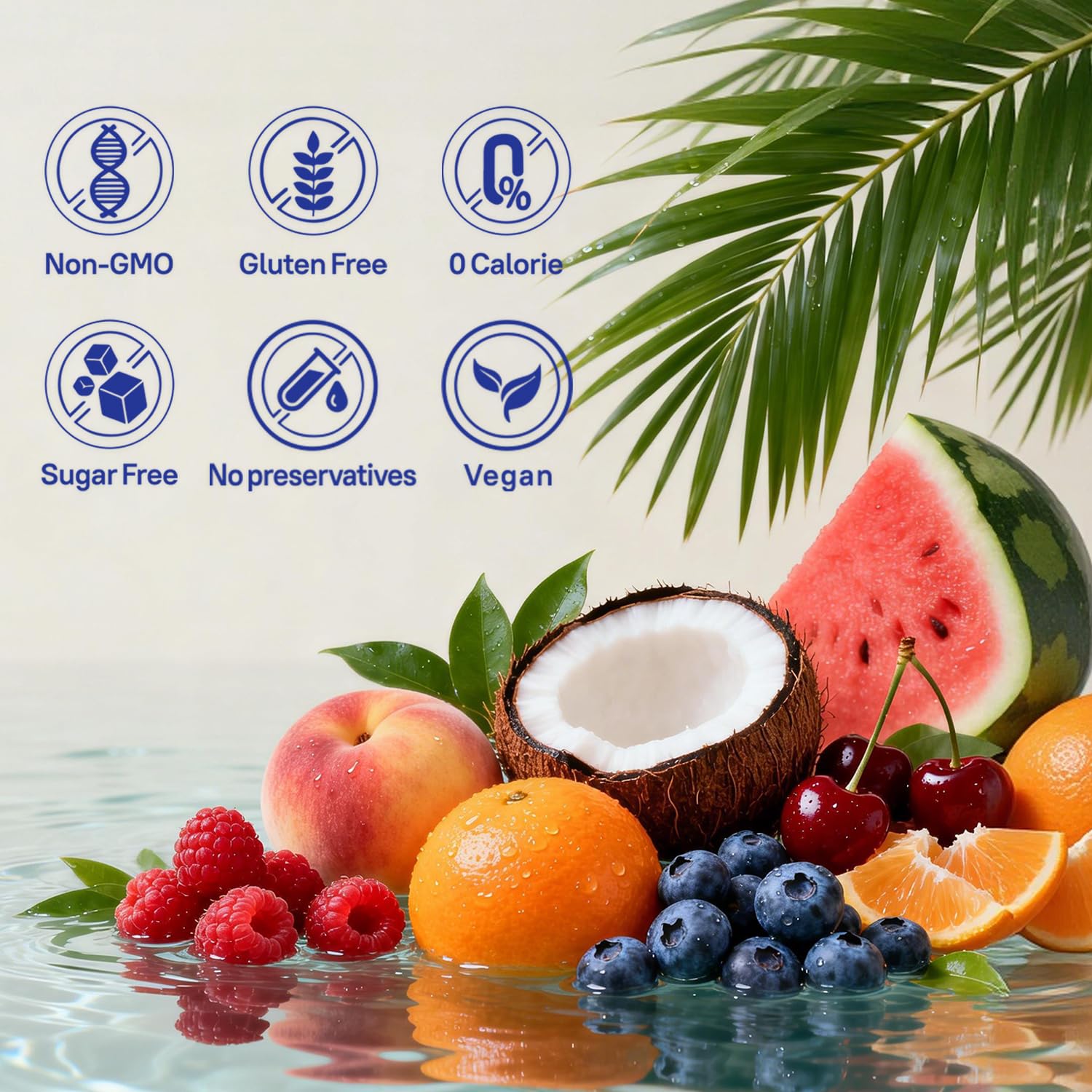 exdoo bebida preparada en vaso clara y refrescante, hidratación instantánea sin azúcar