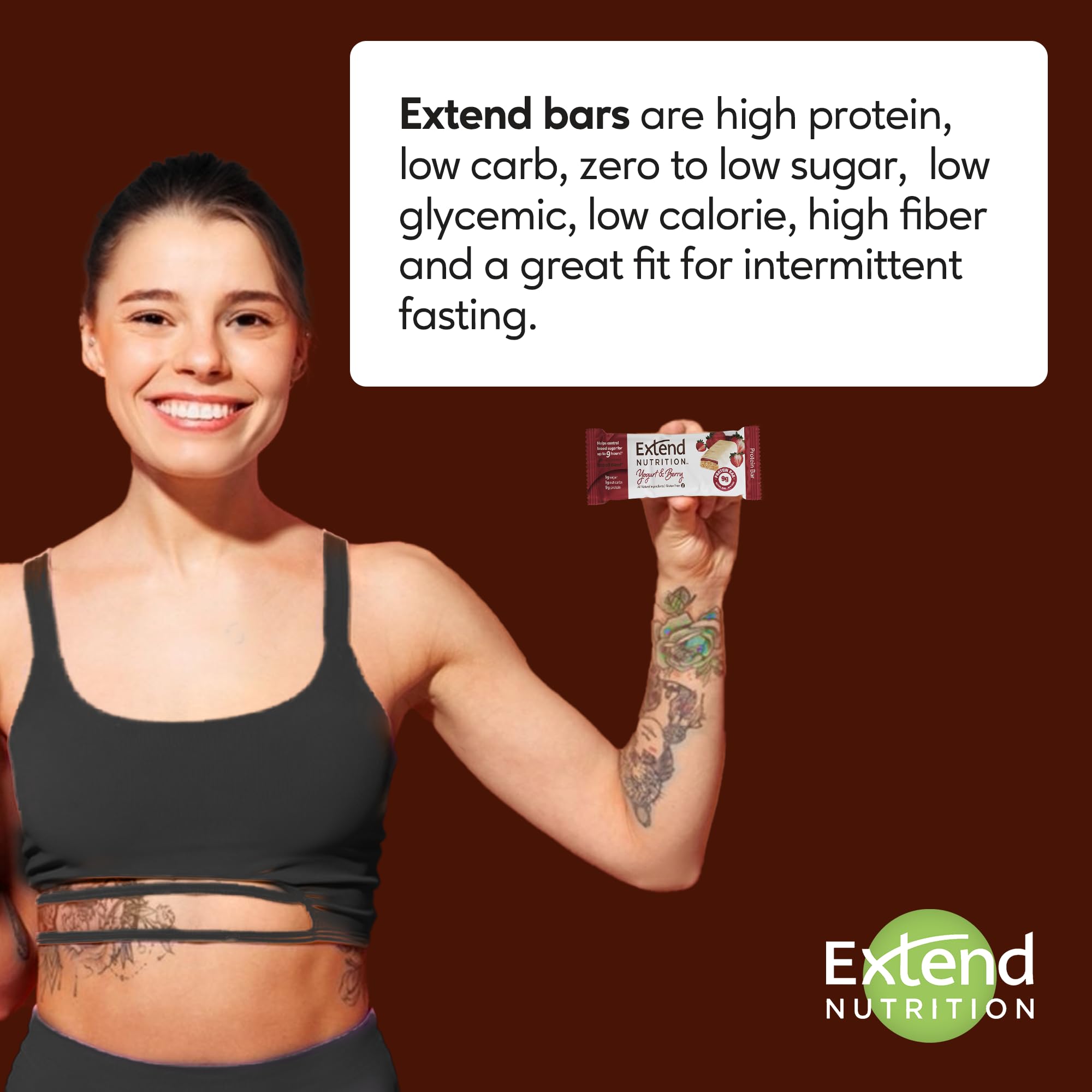 Extend Bar caja abierta con 12 barras para almacenamiento práctico