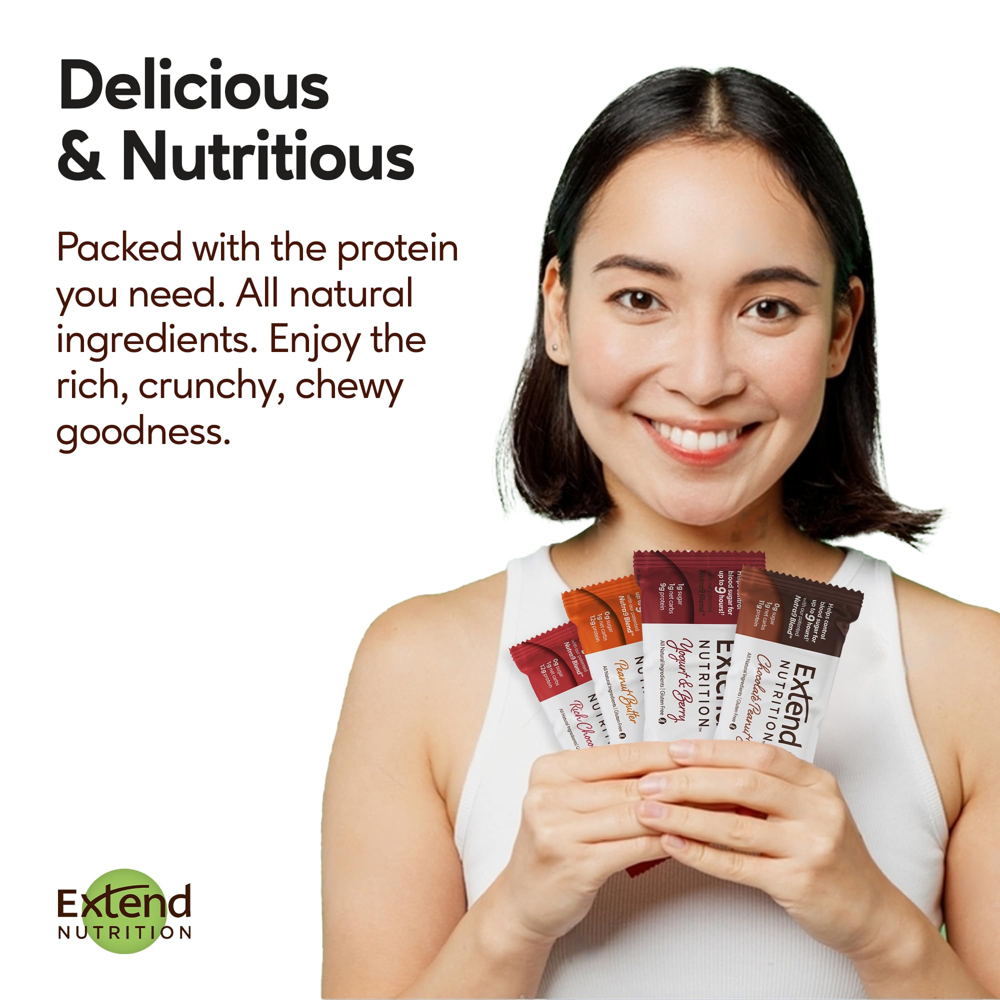 Extend Bar ingredientes naturales visibles sin aditivos artificiales