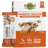 Extend Bar frente del empaque mostrando sabor peanut butter y beneficio energía sostenida