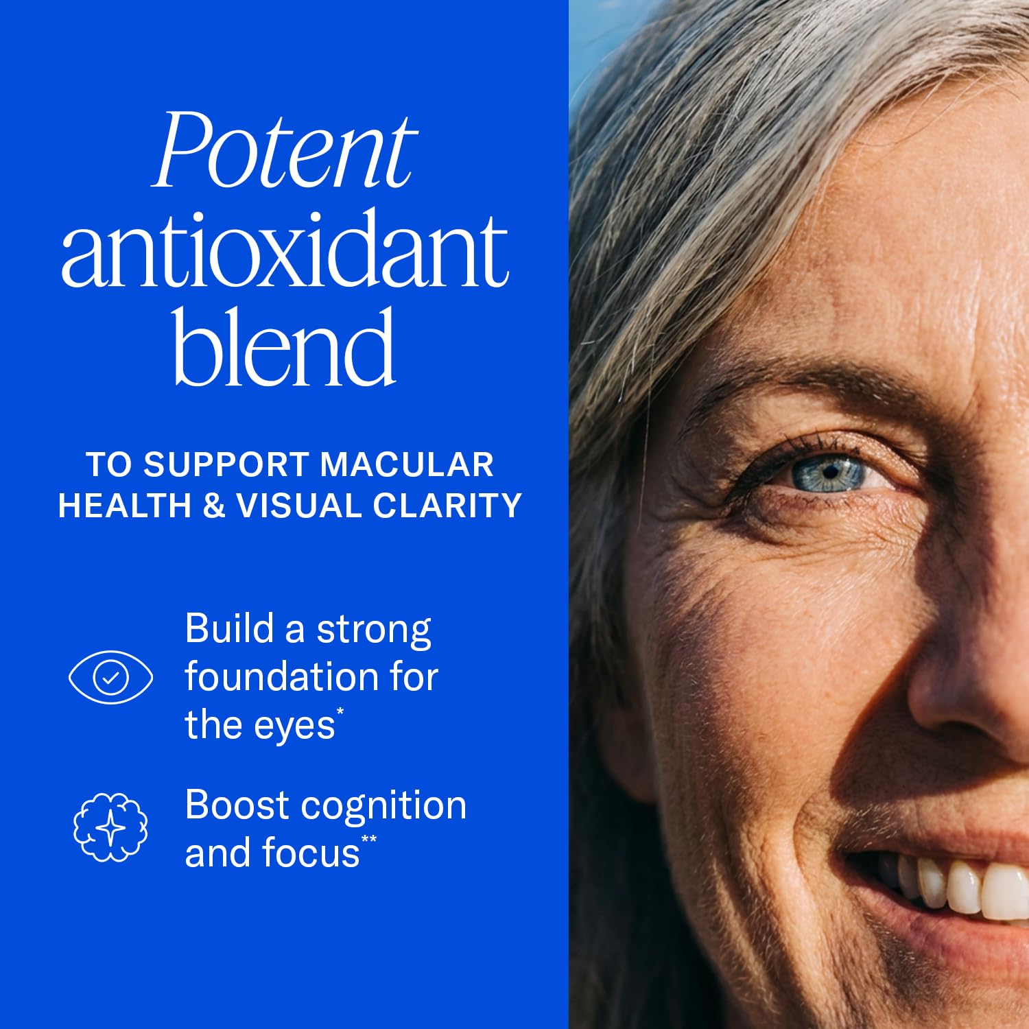 EyePromise caja y softgels ordenados para visualizar presentación y dosis mensual
