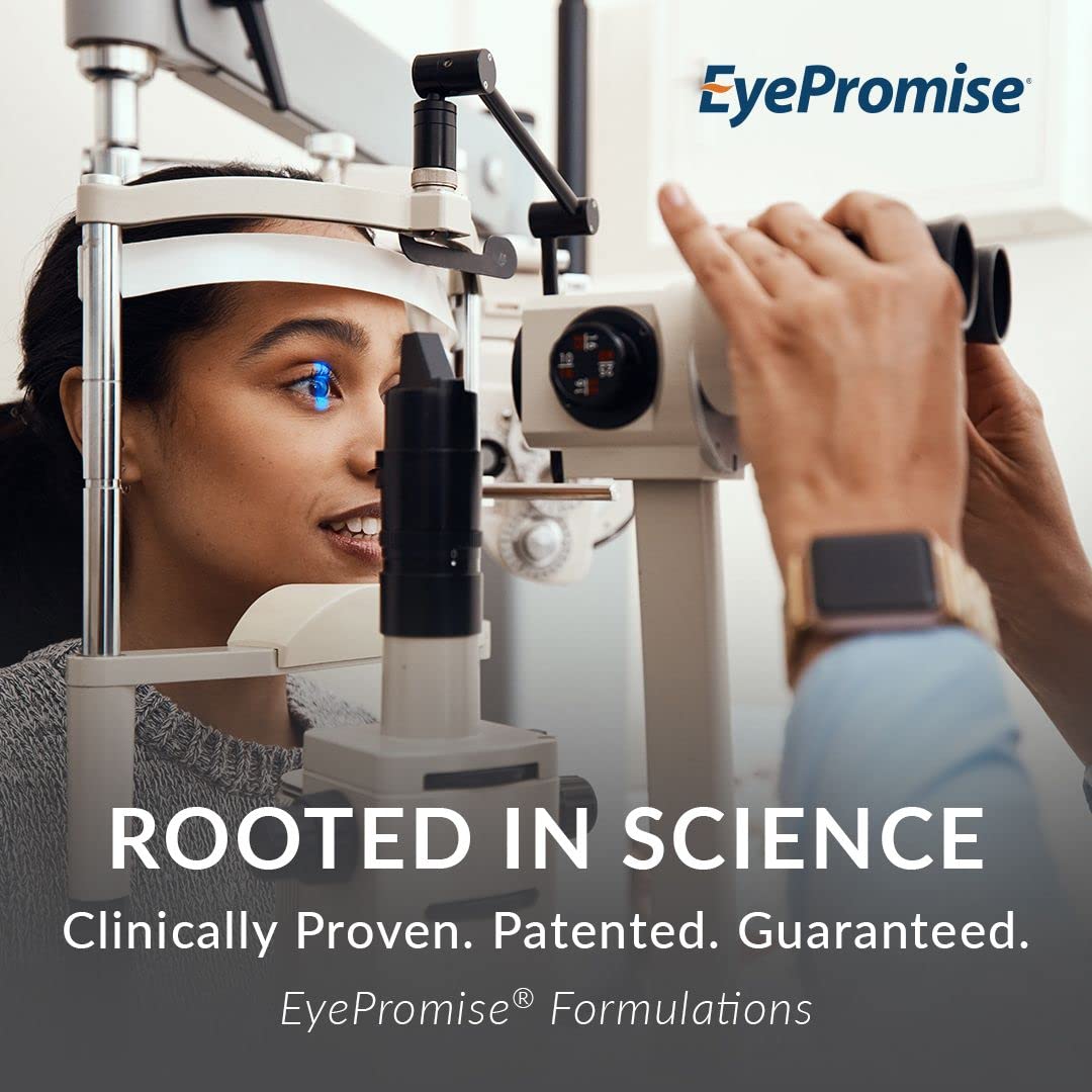 EyePromise etiqueta nutricional abierta mostrando luteína y zeaxantina