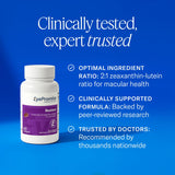 EyePromise Restore softgel junto a regla para comparación de tamaño y dosis