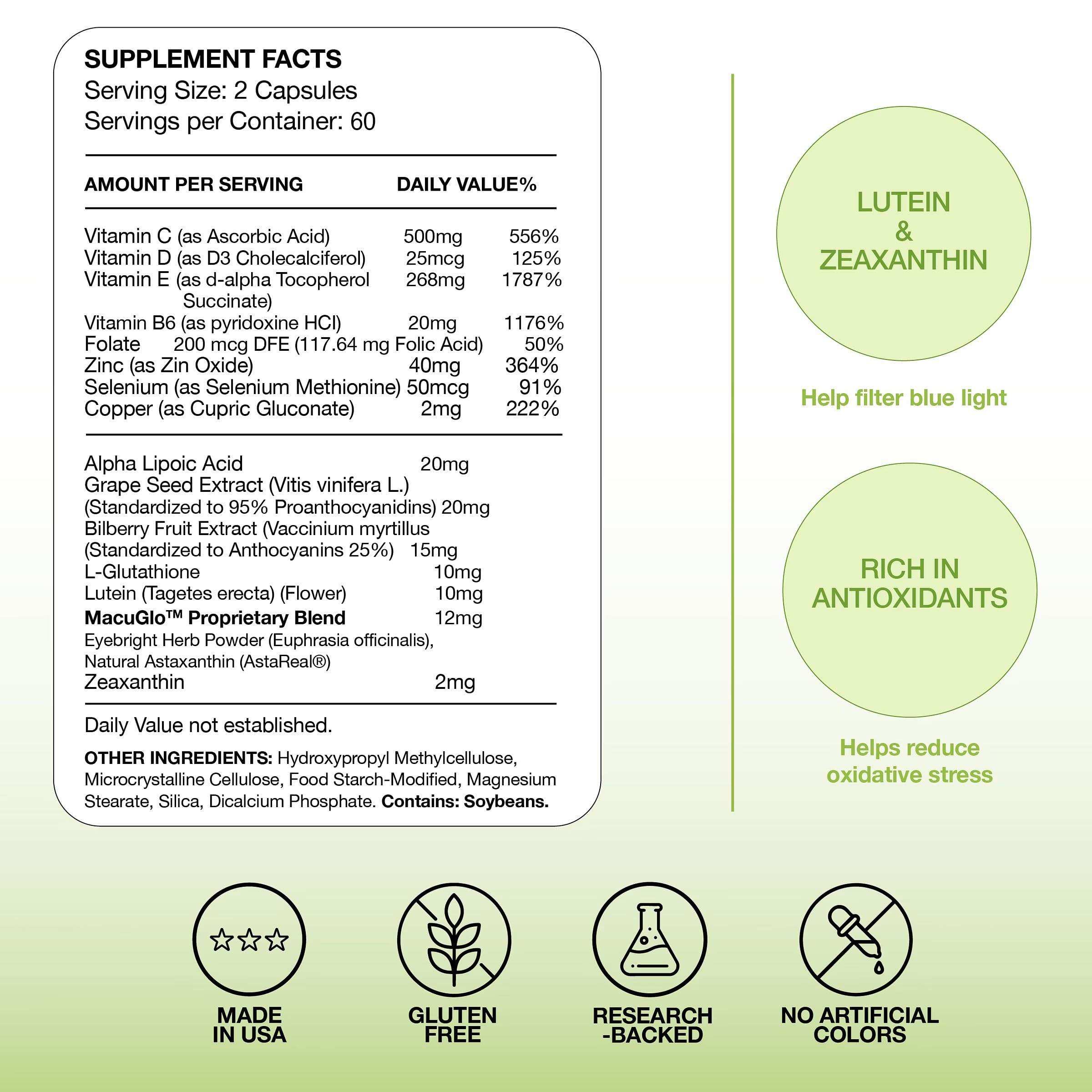 Persona tomando EyeScience Macular Health Formula junto a desayuno equilibrado para conveniencia diaria