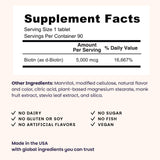 EZ Melts biotin tableta disolviéndose en boca, comodidad sin agua