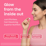 EZ Melts biotin tableta disoluble en primer plano para fácil ingesta