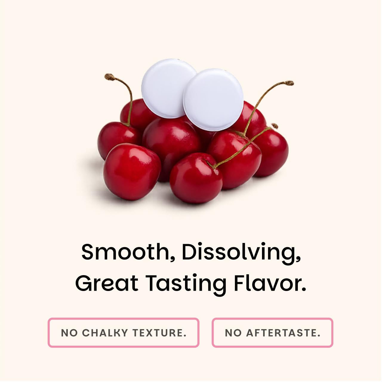 EZ Melts representación de cereza roja indicando sabor agradable