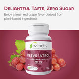 EZ Melts etiqueta nutricional mostrando 150 mg por dosis y transparencia