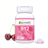 EZ Melts frasco frontal mostrando envase y cantidad, práctico para llevar