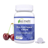 EZ Melts envase frontal mostrando 60 tabletas y beneficios veganos