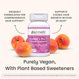 EZ Melts ingredientes clave listados que apoyan energía y salud capilar