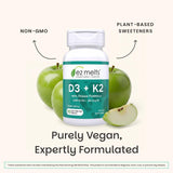 EZ Melts etiqueta de ingredientes clara para verificar calidad vegana