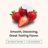 EZ Melts diseño de fresa que sugiere sabor natural y aceptación