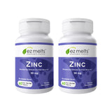EZ Melts frasco frontal mostrando 120 tabletas y beneficio conveniencia