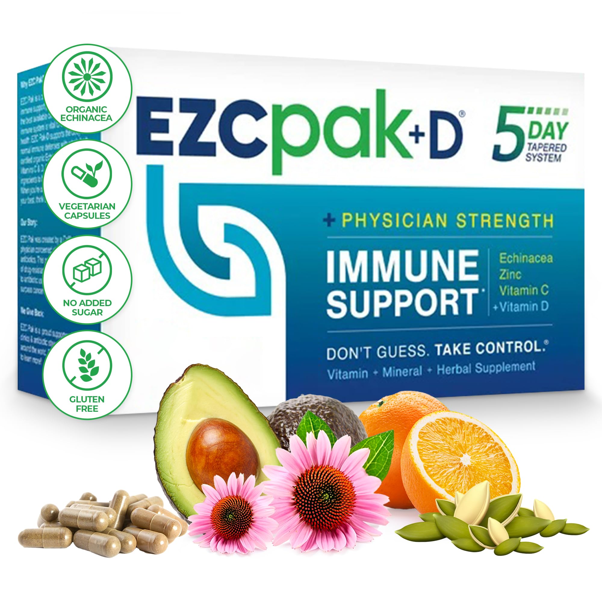 EZC Pak imagen frontal del empaque que muestra el diseño y beneficio de viaje