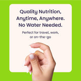 caja y tabletas EZ Melts sabor manzana verde con aspecto apetecible