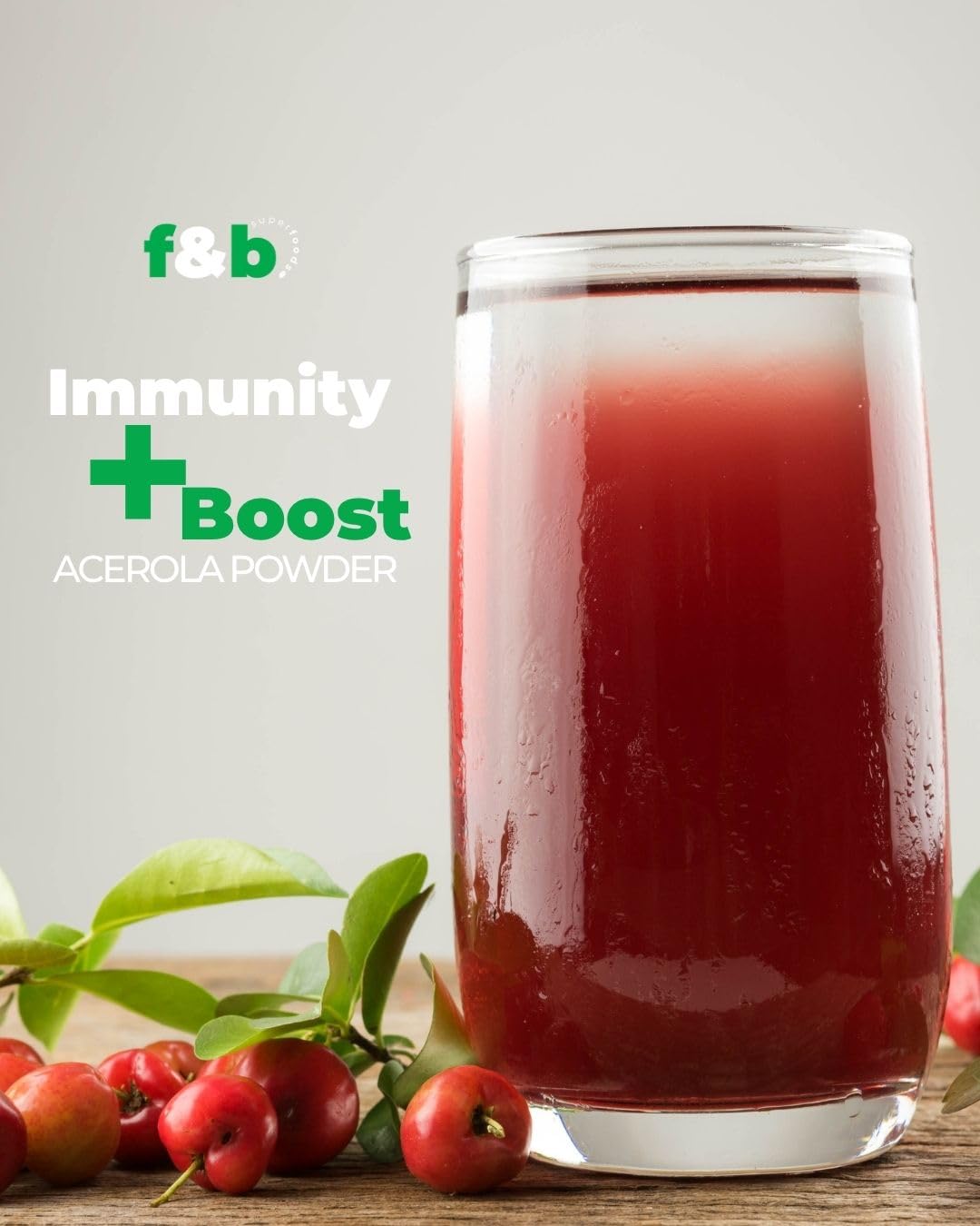 f&b superfoods cucharada de polvo lista para añadir a recetas y bebidas