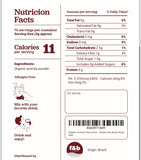 f&b superfoods etiqueta con certificaciones USDA Organic y Non-GMO visibles
