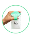 Fab Little Bag colocada en dispensador compatible para reposición rápida