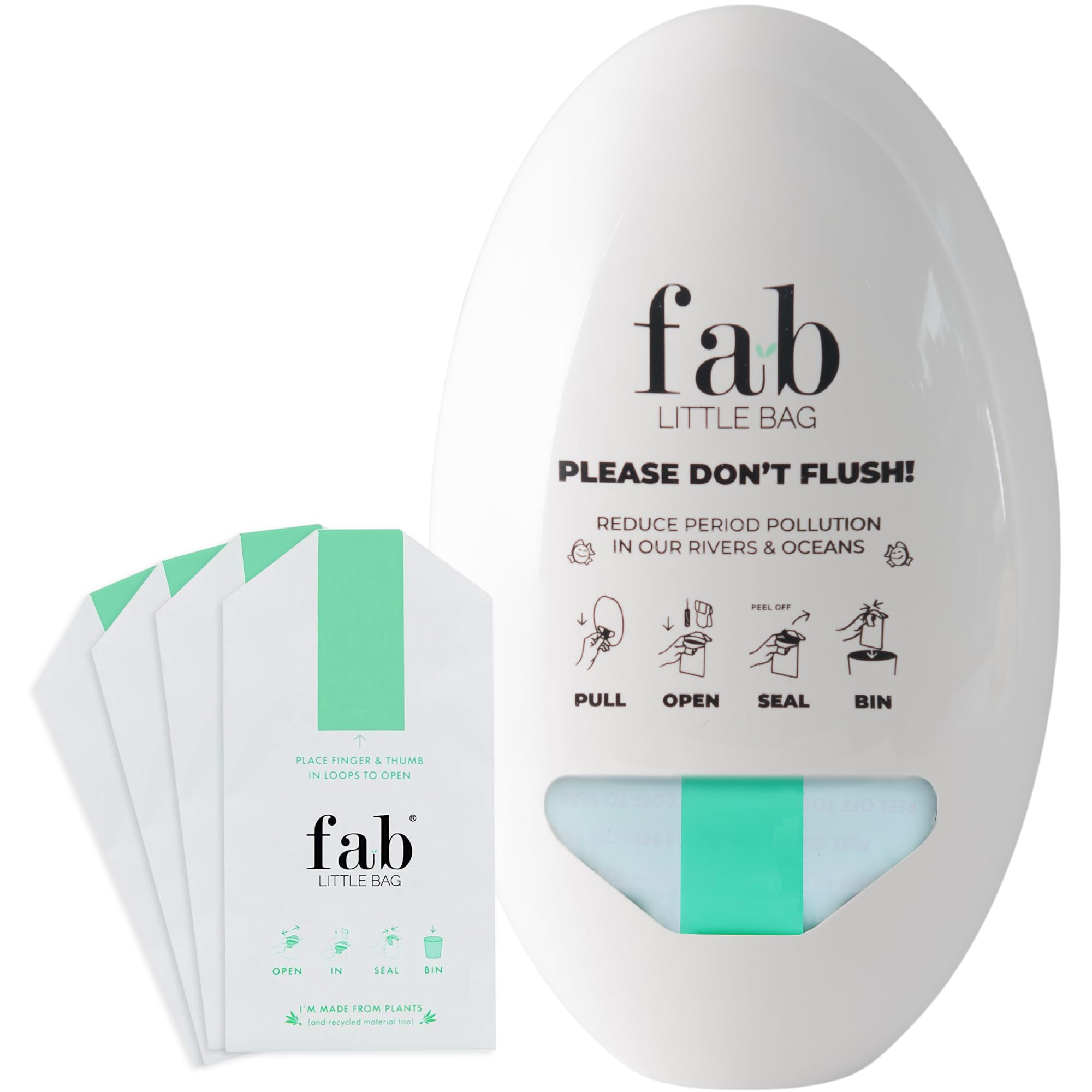 Fab Little Bag dispensador frontal, instalación ordenada y accesible