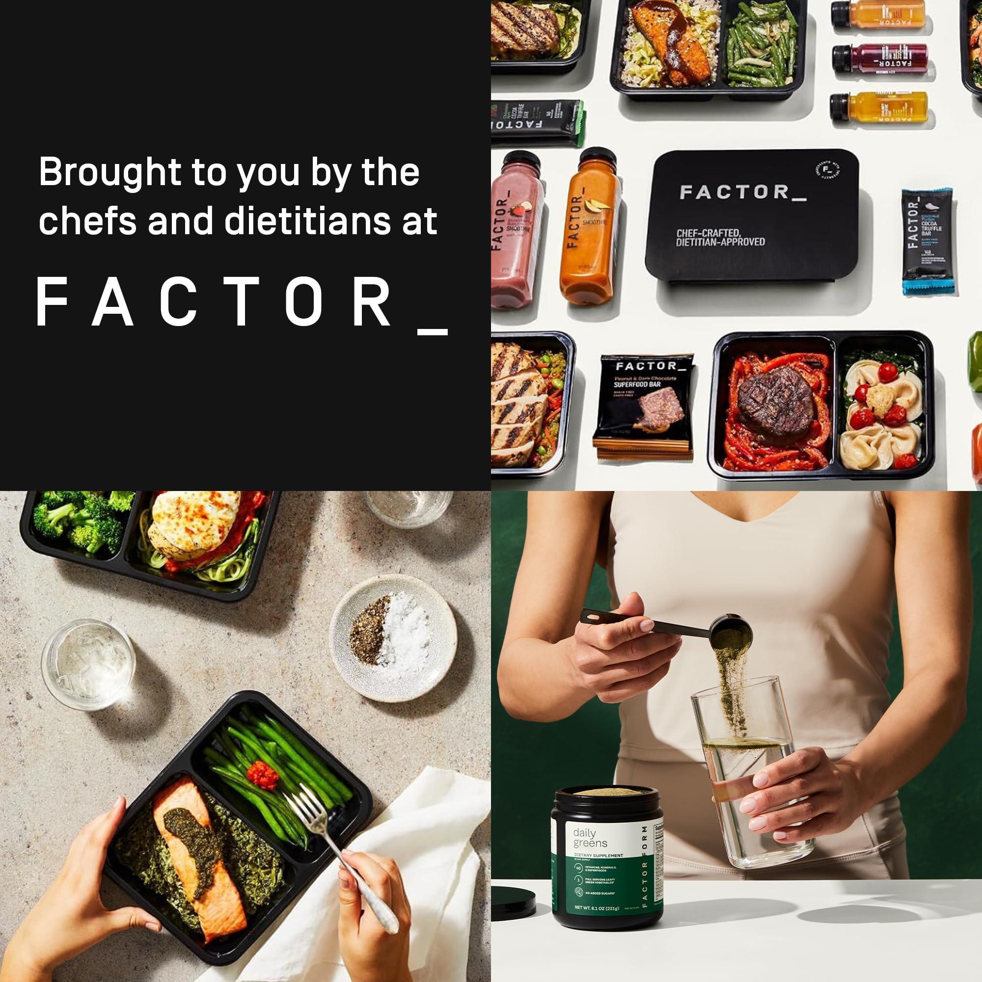 FACTOR FORM batido con Daily Greens en una rutina matutina energética