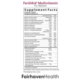 Fairhaven Health etiqueta con lista de ingredientes y micronutrientes clave