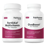 Fairhaven Health vista frontal del empaque mostrando el combo y beneficios