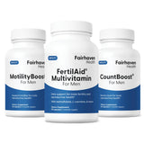 Fairhaven Health FertilAid for Men frontal mostrando envase y beneficio nutricional