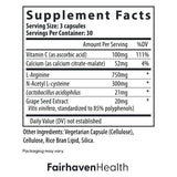 Fairhaven Health etiqueta de ingredientes resalta componentes clave