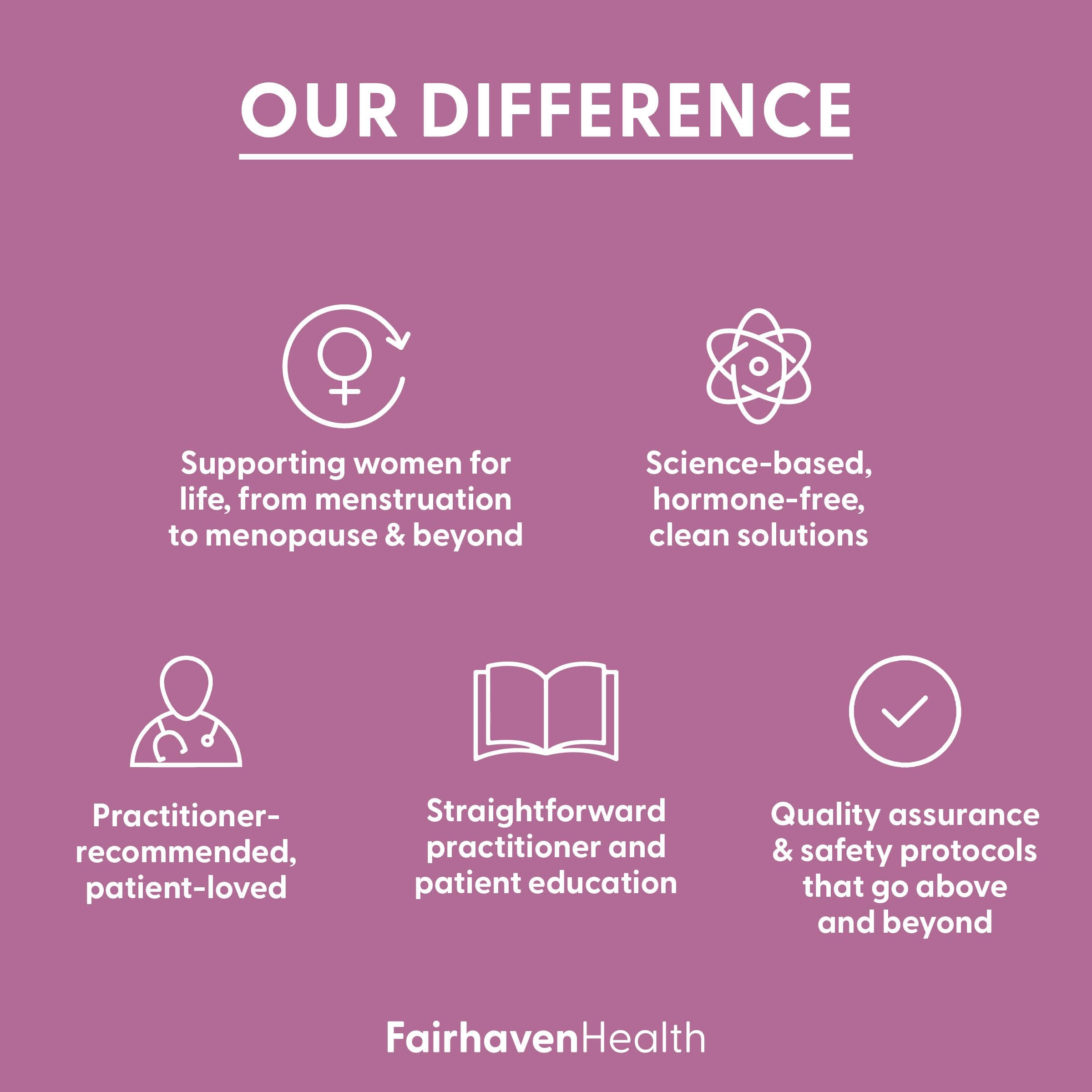 Fairhaven Health etiqueta de ingredientes que transmite transparencia