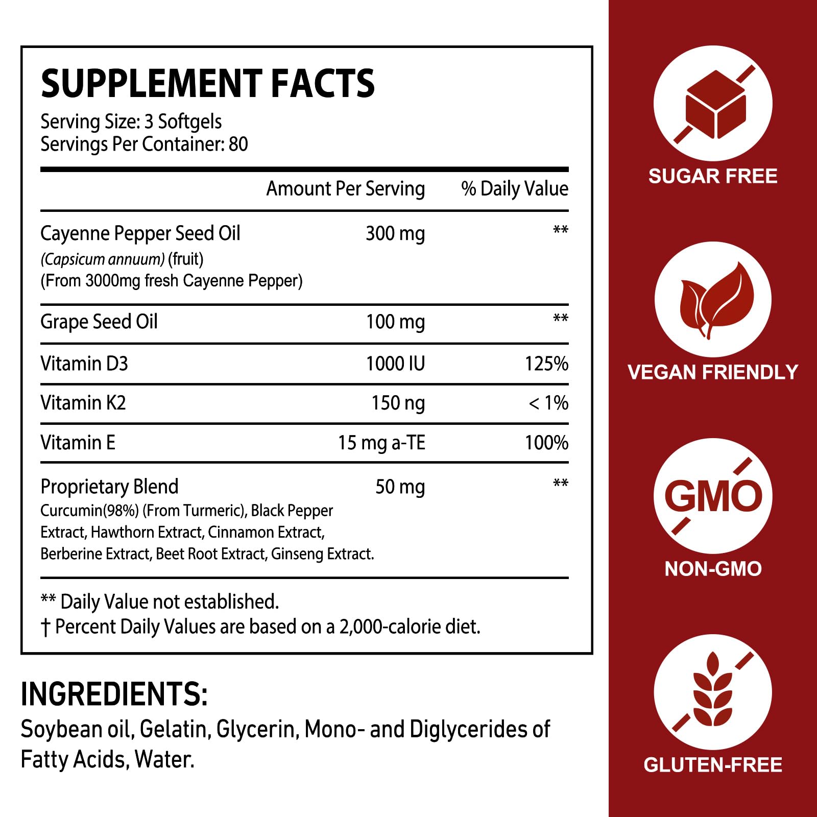 FANSHI etiqueta nutricional y lista de ingredientes para transparencia